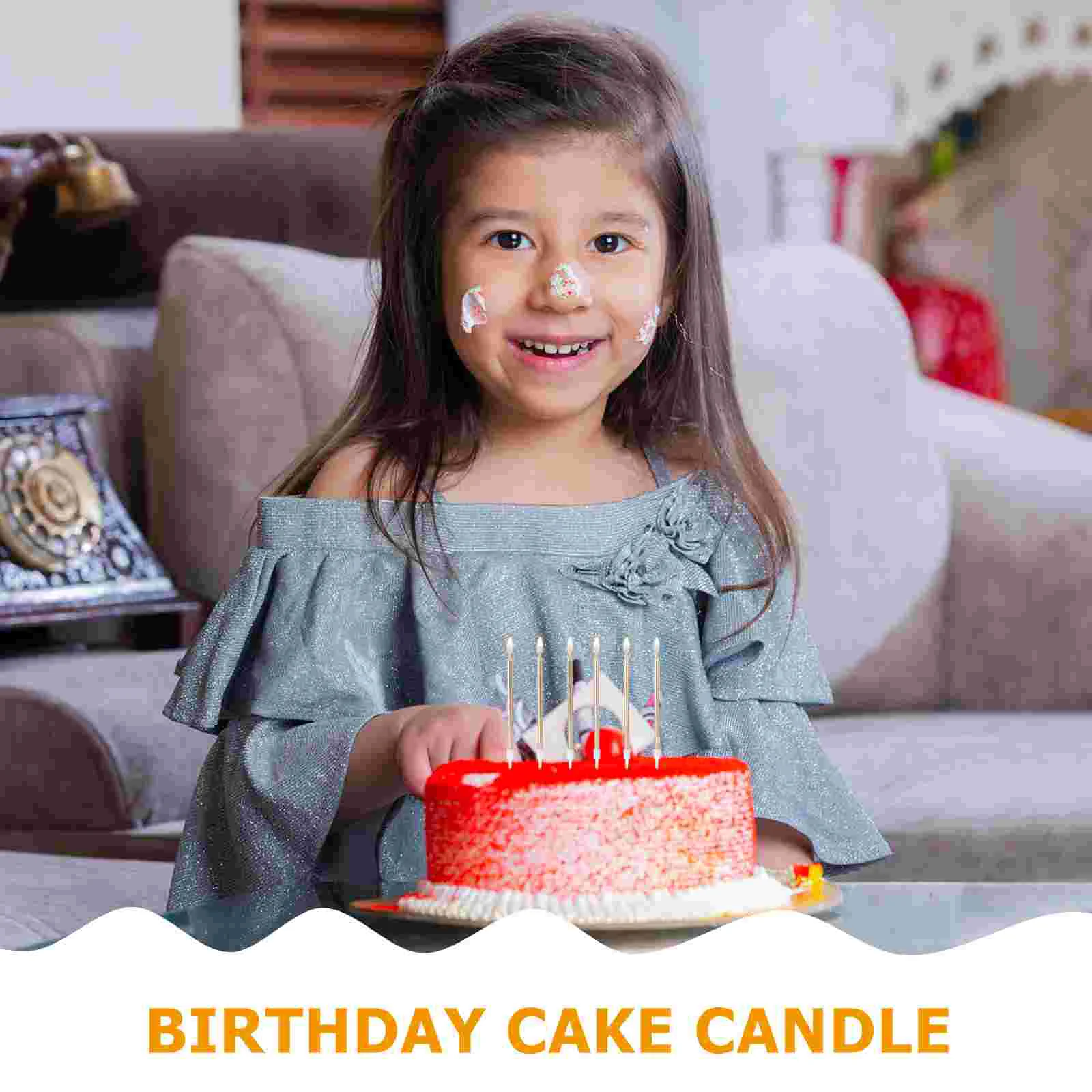 36 Pcs Birthday Candles Wedding Color Cake Long Thin Paraffin Boxed Child