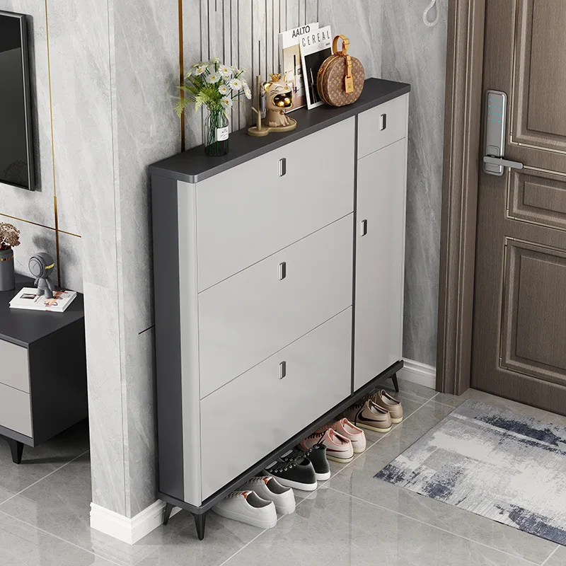

Ultra-thin tipping bucket shoe cabinet household door entry space-saving storage cabinet new popular space-saving