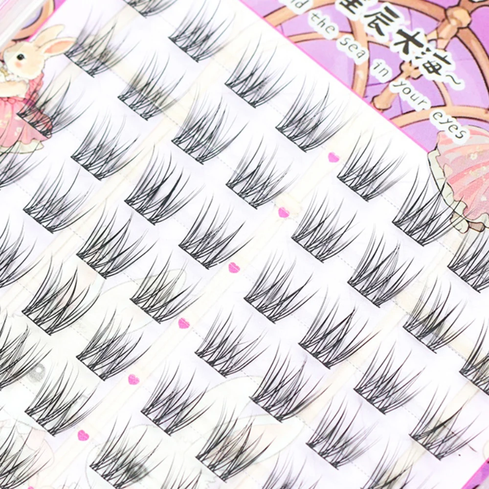 Zestaw do samodzielnego przedłużania rzęs Manga Lashes Naturalne kępki rzęs Miękkie sztuczne rzęsy Narzędzia do codziennego makijażu