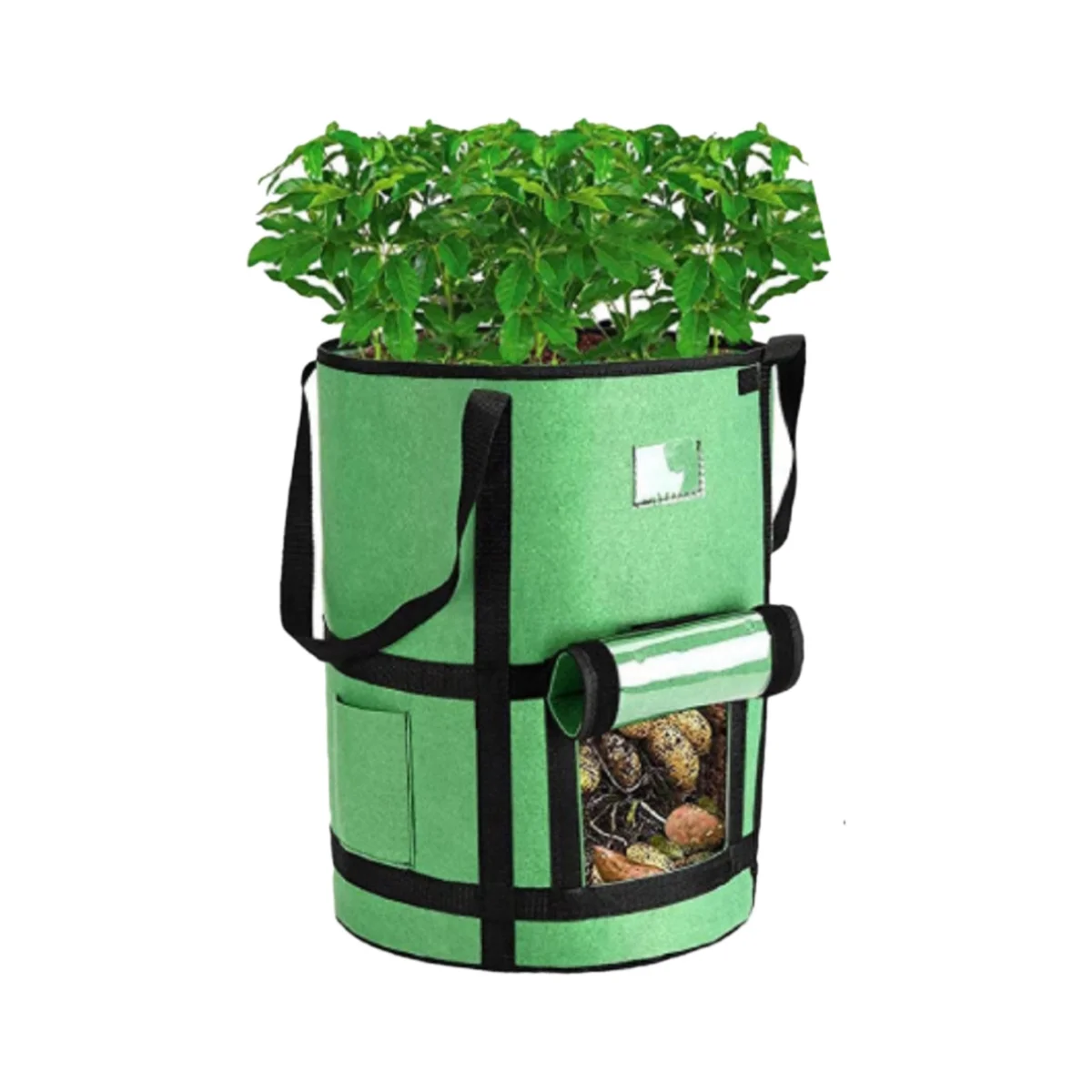 10 Gallon Grow Bags with Window to Harvest - Potato Grow Bags with Flap and Handles,Tomato Vegetables Grow Bags 3Pcs