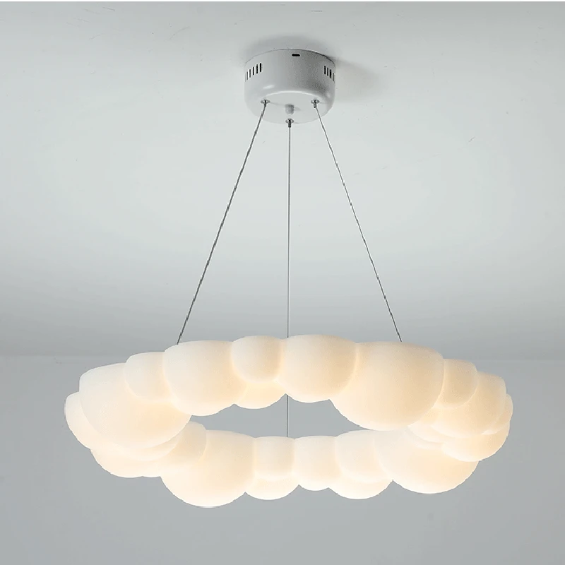 

Nordic Style Livingroom Ins Hot Cloud Led Pendant Lamp Romantic White Bubbles Kitchen Bedroom Girl's Room Decor Haning Lighting