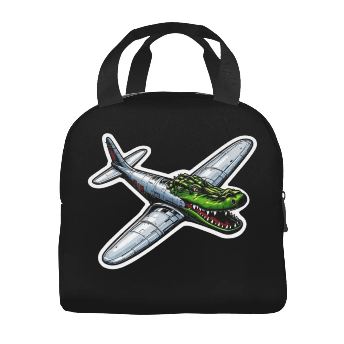 

Bombardiro Crocodilo Italian Brainrot Meme Lunch Bags Portable Meal Cooler Bag Lunch Box Tote School Picnic Food Storage Bags