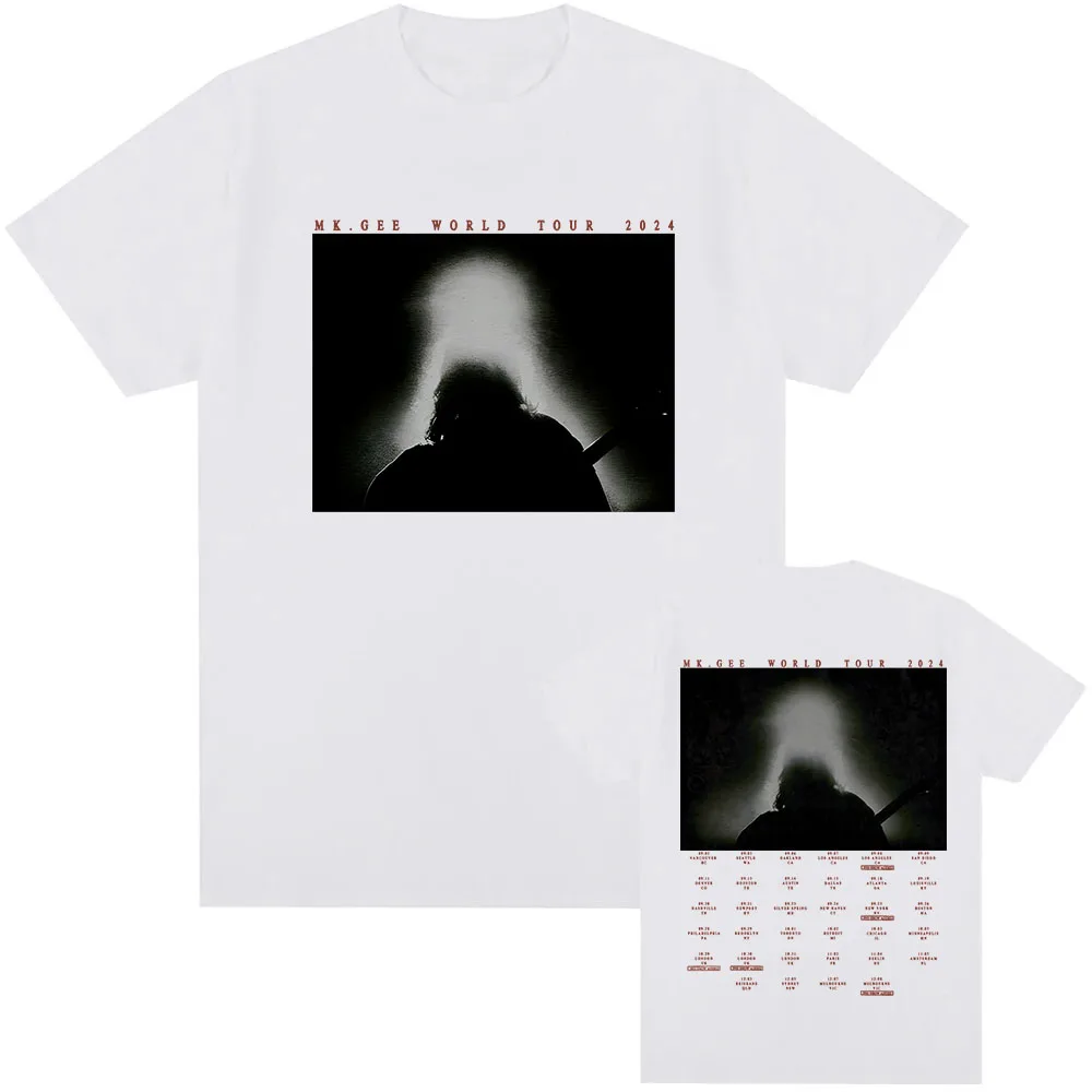 Mk.gee World Tour 2024 Tshirt Album Pronounced McGee Graphic T-shirt Cotton Summer High Quality Tee-shirt Harajuku Pop Music Tee - Image 2