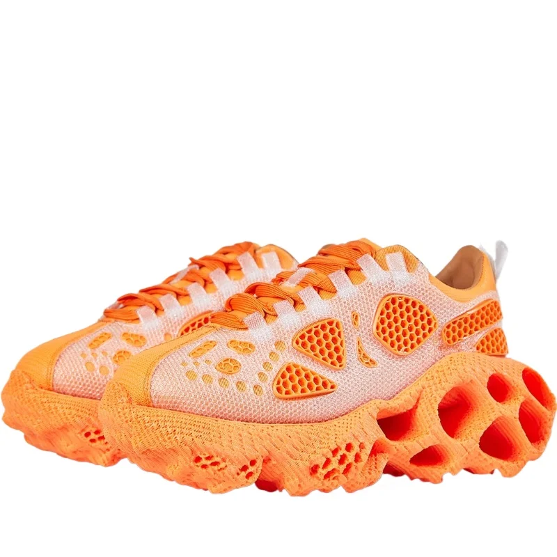 

European/American Original Design 3D Printed Shock-absorbing Casual Shoes for Men's and Women's Increase 6cm Couples Daddy Shoes