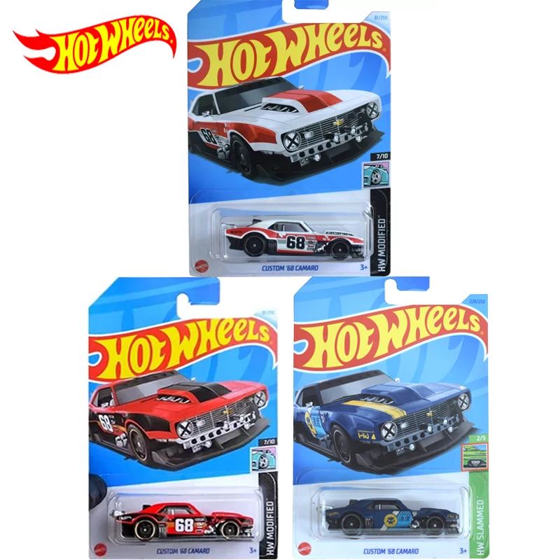 2024J Original Hot Wheels Car Custom 68\' Camaro Toys for Boys 1/64 Diecast Voiture Alloy Model Juguetes Collector Birthday Gift