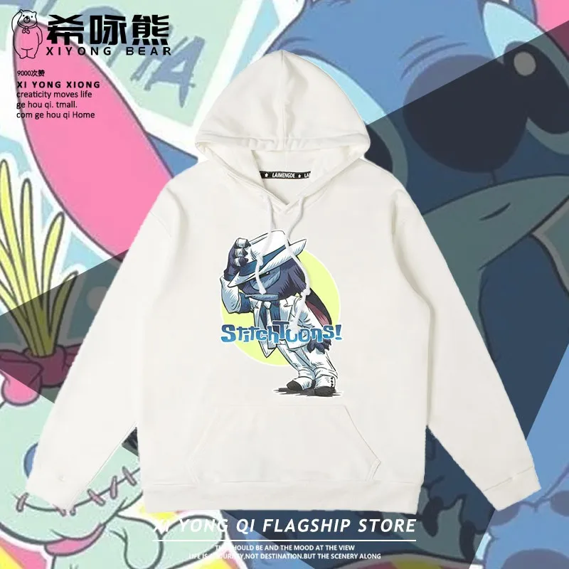 

2024 New Steedy Printed Hoodie Male Hoodie Disney Lilo Animation Surrounding Casual Clothing Tide