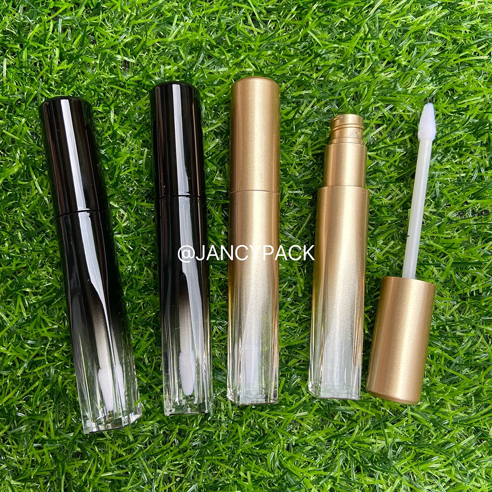 

7ml Elegant Gold Black Empty Lip Gloss Bottle DIY Plastic Liquid Lipstick Tube Lip Oil Refillable Tube Lip Balm Tubes