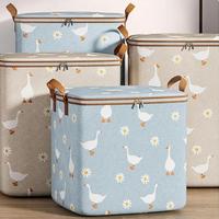 Duck Pattern Wardrobe Organizers Storage Bag Non-Woven Quilt Storage Box Large Capacity Clothes Pants Closet Foldable Container