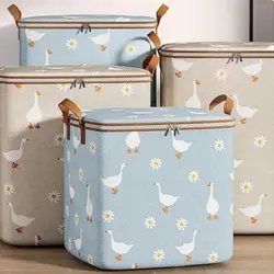 Duck Pattern Wardrobe Organizers Storage Bag Non-Woven Quilt Storage Box Large Capacity Clothes Pants Closet Foldable Container