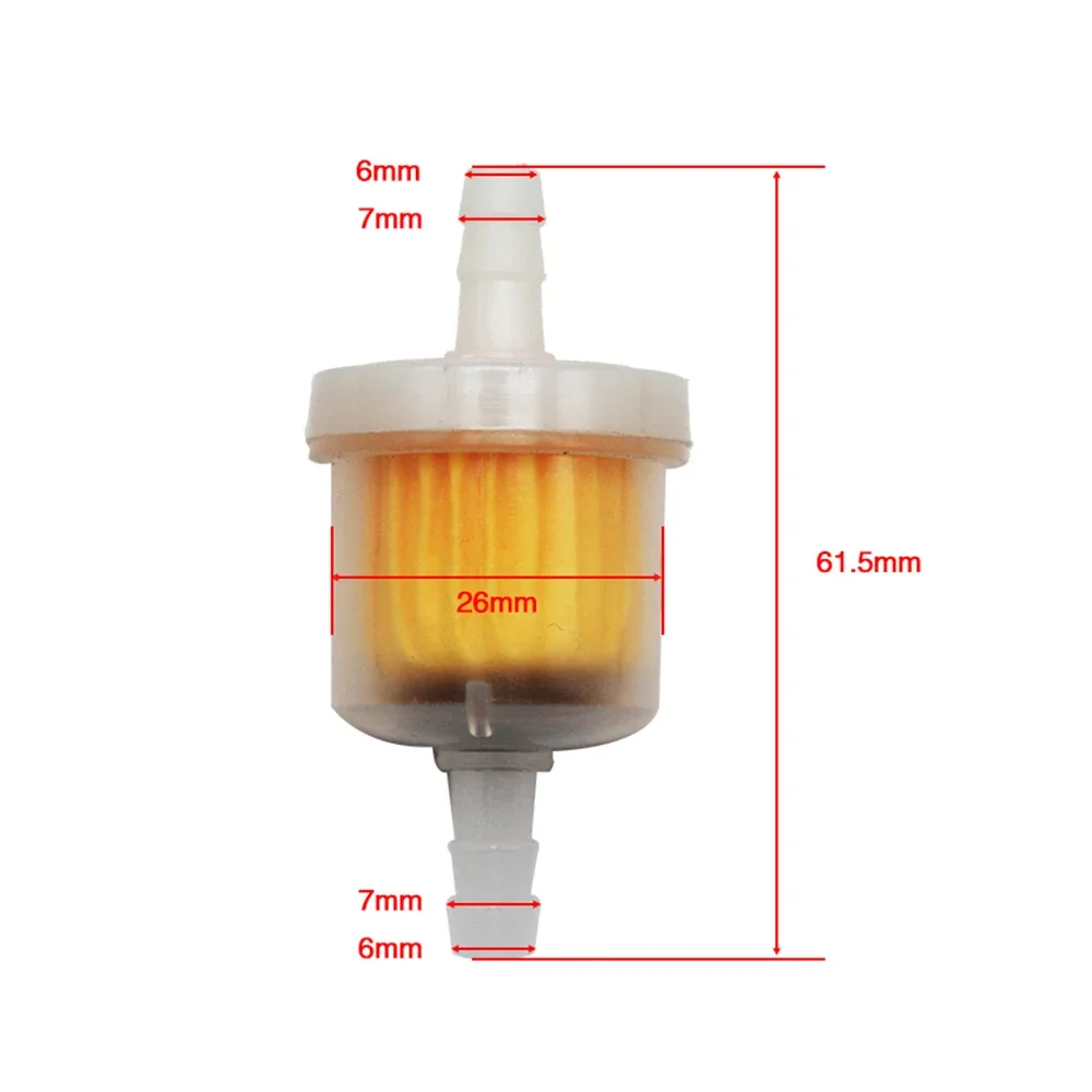 Universal 6mm Hose Motorcycle Petrol Gas Fuel Gasoline Oil Filter For Scooter Motorcycle Moped Scooter Dirt 1PC