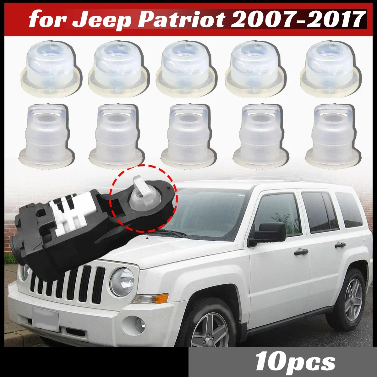 

10pc for Jeep Patriot 2007-2017 Gearbox Linkage Cable Bushing Repair Kit AT MT Pull Head Gear Shifter Lever Wearable Spare Parts