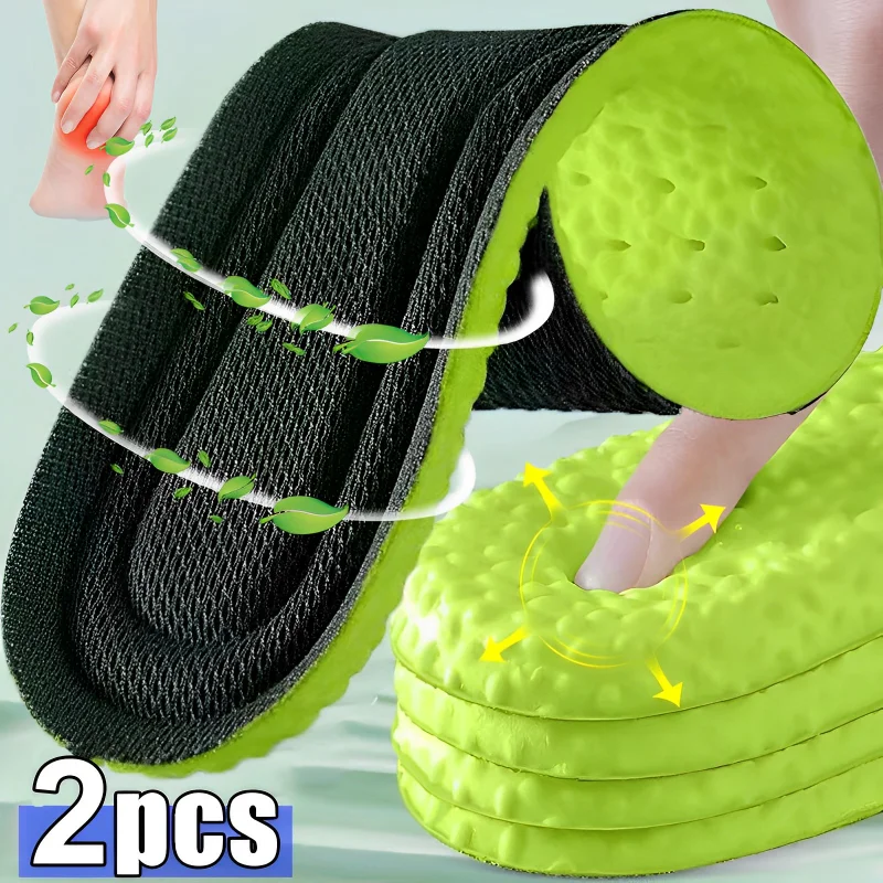 Soft Massage Insoles Women Men Breathable Arch Support Shoe Sole Pads Unisex Deodorant Memory Sponge Sports Feet Care Inserts