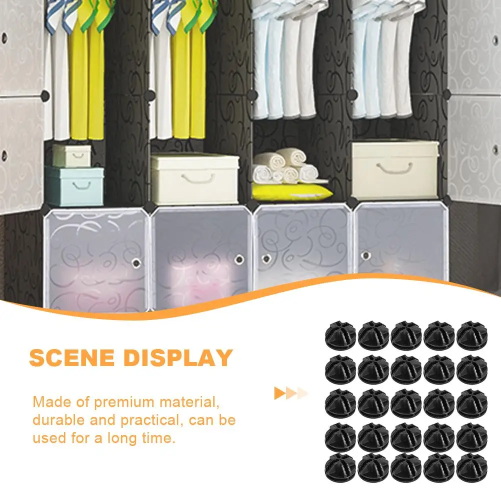 30-częściowa klamra do szafy na buty Stojak do przechowywania Okrągłe plastikowe złącza stałe Złącza przewodów