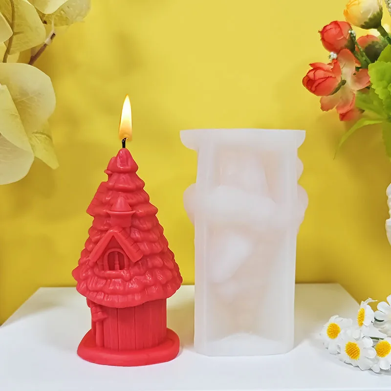 

Fairy Tale Treehouse Candle Mold Silicone DIY Handmade Aromatherapy Wax Mold Forest-Style Dreamy Decorative Art Handmade Tool