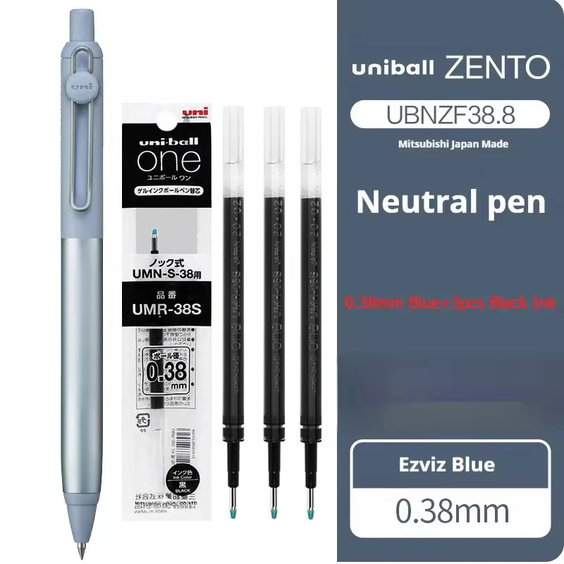 New Uni uniball Zento Metal 0.38mm/0.5mm Signature Gel Pen Flow