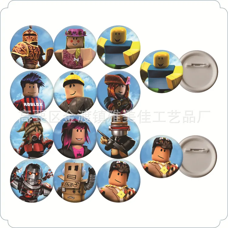 Roblox Badge Wristband Keychain Anime Figure Jewelry Accessories Kid Birthday Party Decoration Cartoon Pins Bracelet Kid Gift