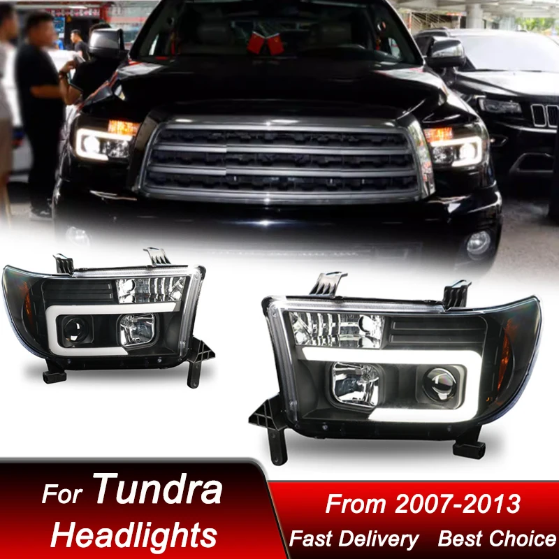 

Автомобильные фары для Toyota Tundra 07-13 V2 EMARK DOT, светодиодные фары в сборе, улучшенная комплектация, линзы-проекторы, комплект аксессуаров