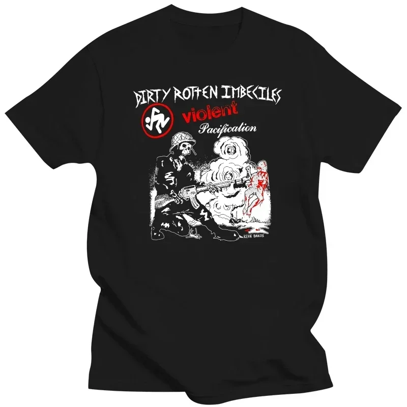 2024 Authentic Violent Pacification DRI Dirty Rotten Imbeciles graphic t shirts  streetwear T-Shirt NEW harajuku men clothing