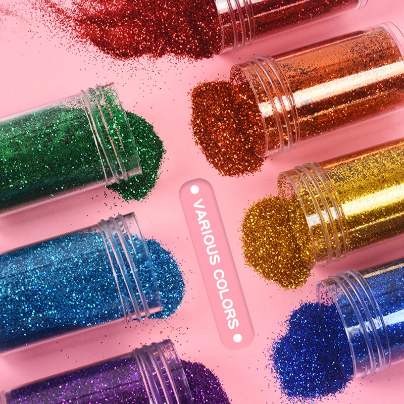 12 Fine Glitter Powder Craft Sequins Holographic Glitter Nail Art DIY Crafts Makeup Festival Decor Multi Color Glitter Dust Set