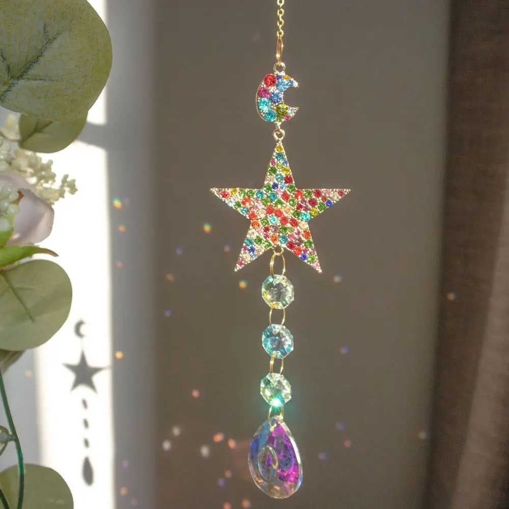 Hanging Pendants Shiny Gardening Sun Catcher DIY Cute Hanging Catcher Ornaments Dreamy Crystal Wind Chime Lighting Decor