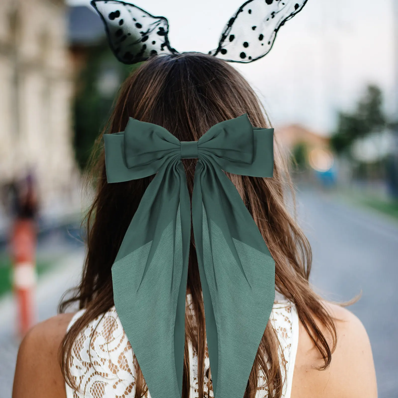 

8 шт. больших бантов-заколок из лент для девочек и женщин, легкие, прочные, разноцветные, для взрослых и подростков