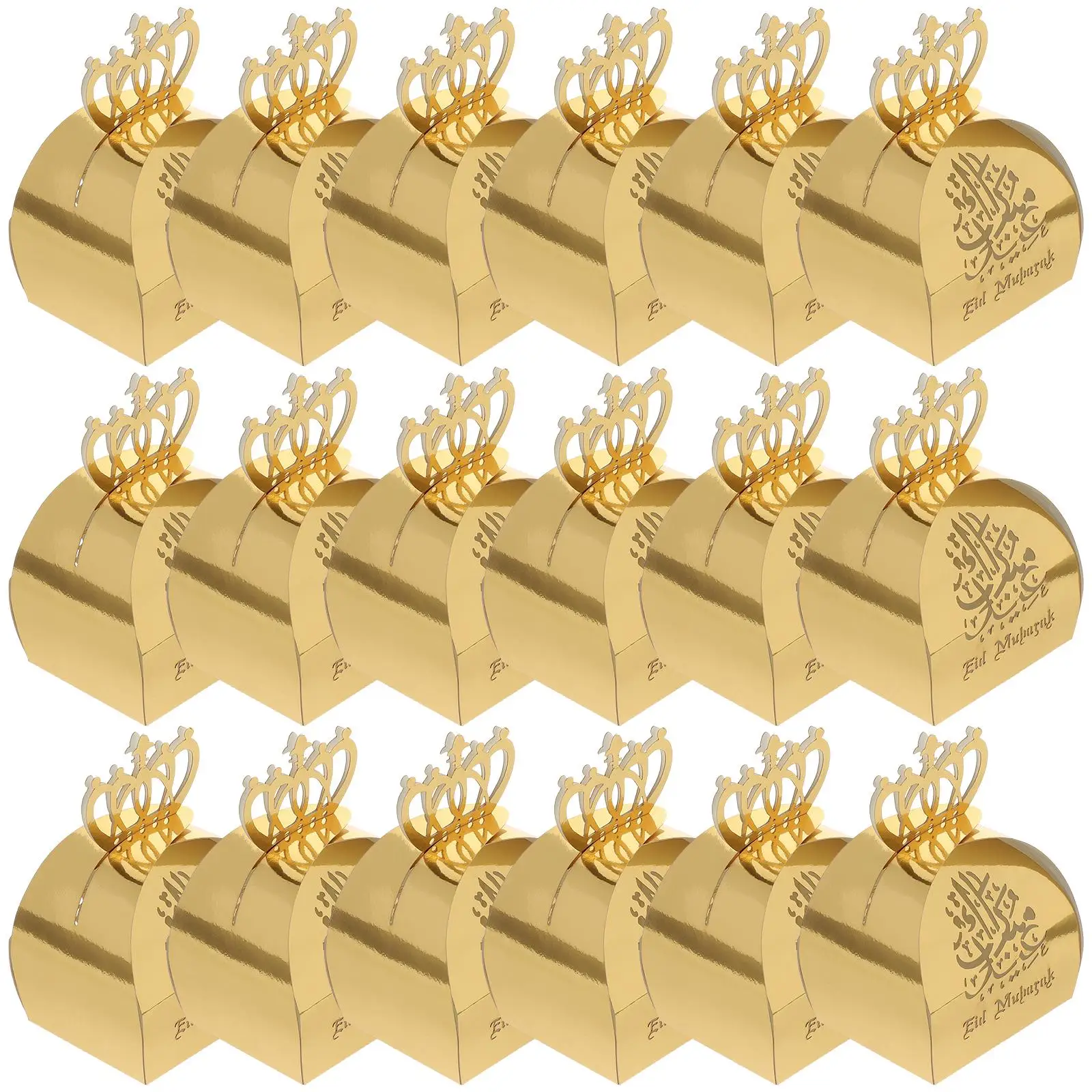 

crown paper candy box candy holders gift paper box eid mubarak candy box