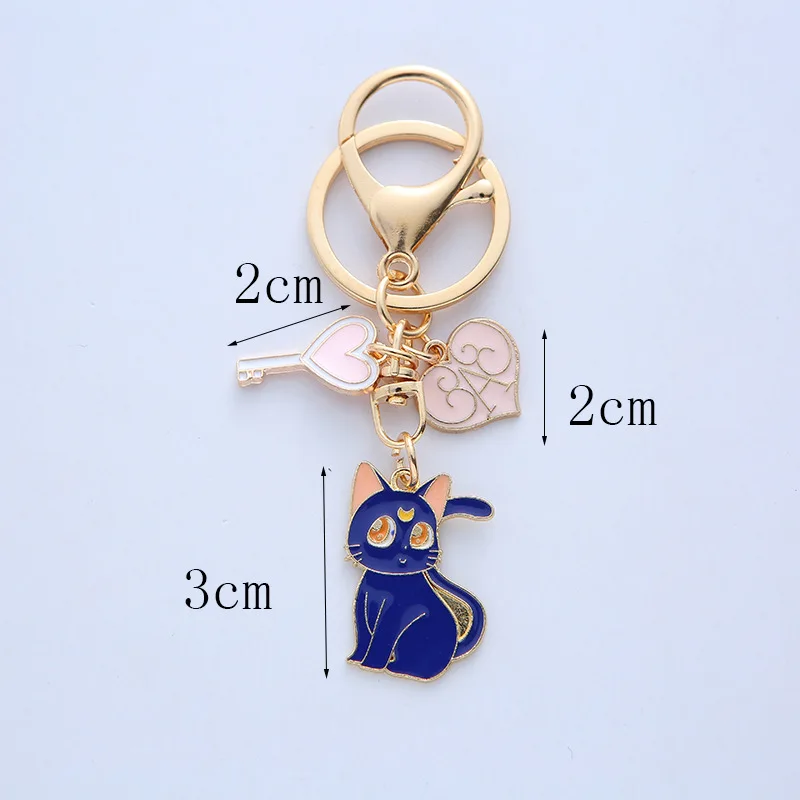 4pcs/set Sailor Moon Anime Peripheral Keychain Kawaii Cartoon Backpack Pendant Decoration Fans Collect Gifts Toys view 6