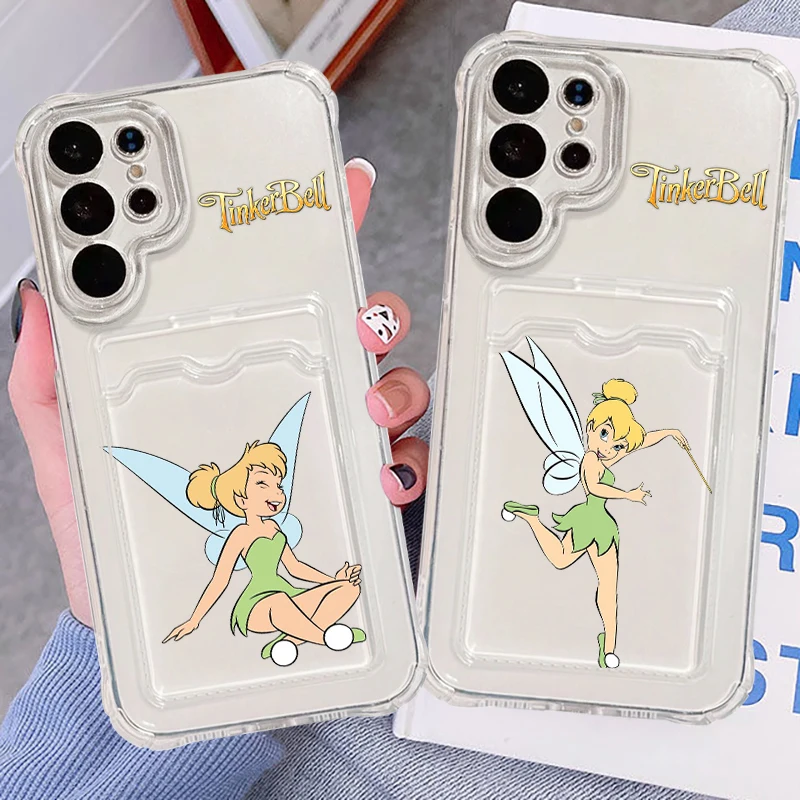 Disney Wonderful Princess For Samsung S24 S23 S22 S21 S20 Ultra FE Plus A55 A53 5G Photo Card Bag Transparent Soft Phone Case