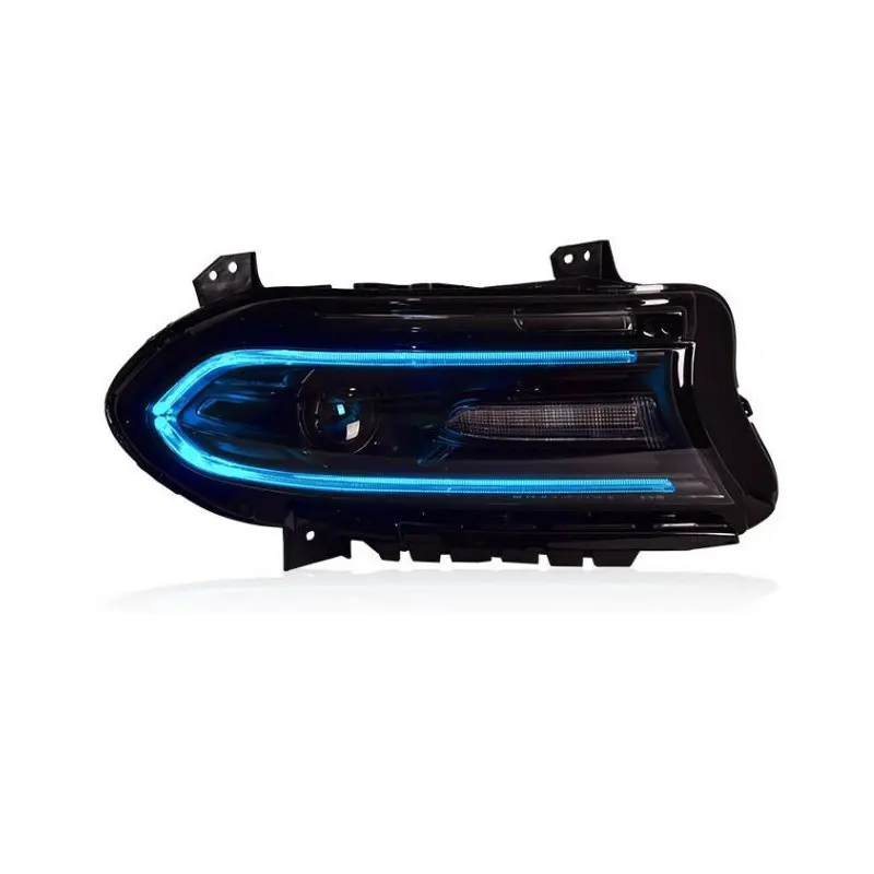 Car LED Headlight For Dodge Challenger 2008-2021 Accessories Modified RGB Change Colors Front Light Assembly