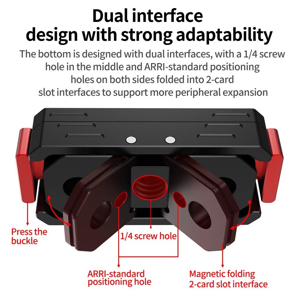 Magnetischer Schnellwechseladapter Stativadapter für Insta360 X5 X6 ARRI Anti-Reverse für GoPro Insta 360 Ace Pro2 Action-Kamera – Detail 10