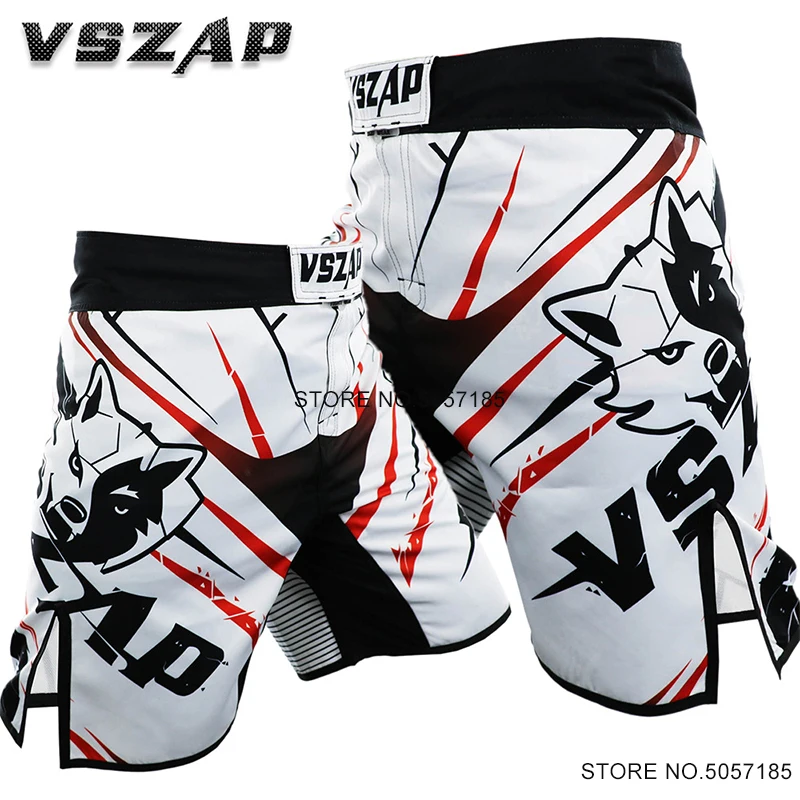 MMA Shorts Vszap Fighting Training BJJ Jiujitsu Muay Thai Boxing Pants Durable Gym Sports Competition Training Grappling Trunks