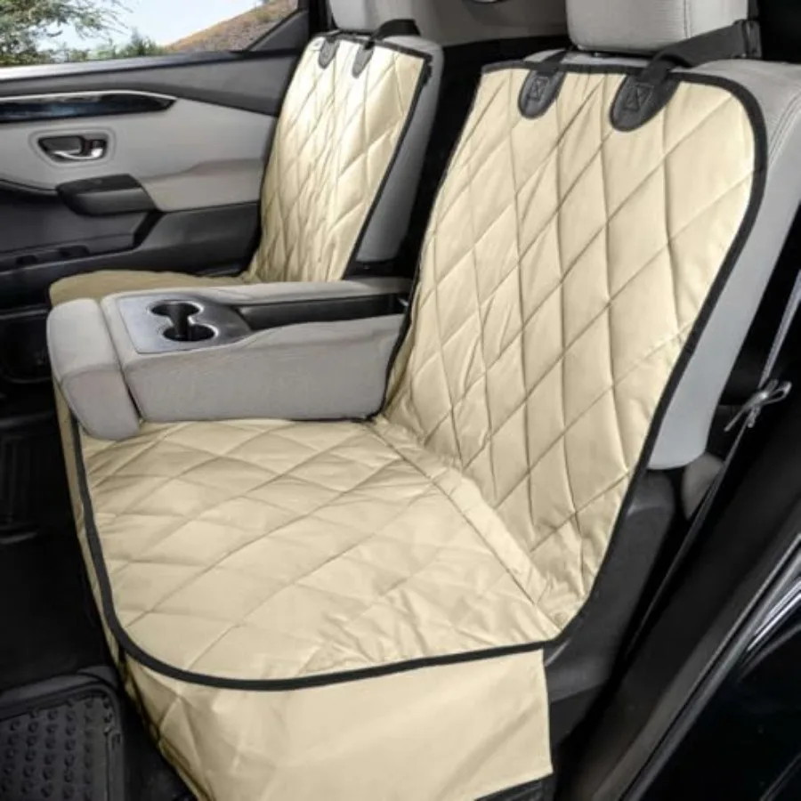 

Dog Seat Cover for Back Seat Heavy Duty Waterproof Rear Seat Protector for Small Trucks SUVs Cars Fits 60/40 Split Bench with M