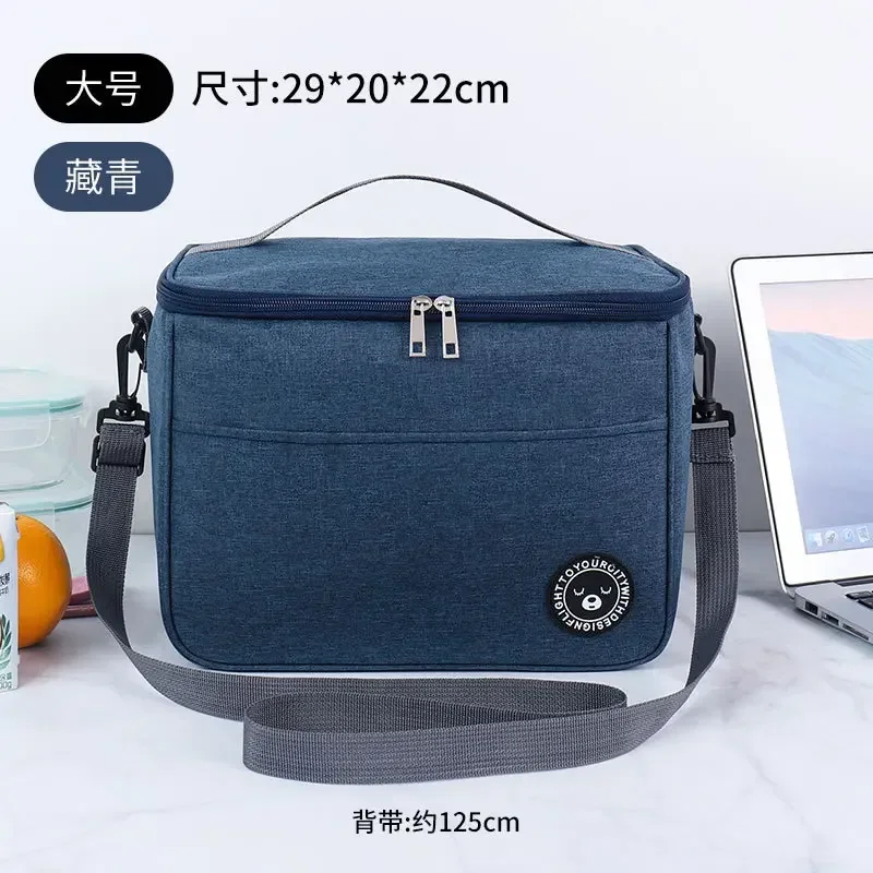 Portable Lunch Bag Thermal Insulated Lunch Box Tote Cooler Handbag Waterproof Backpack Bento Pouch Company Food Storage Bags