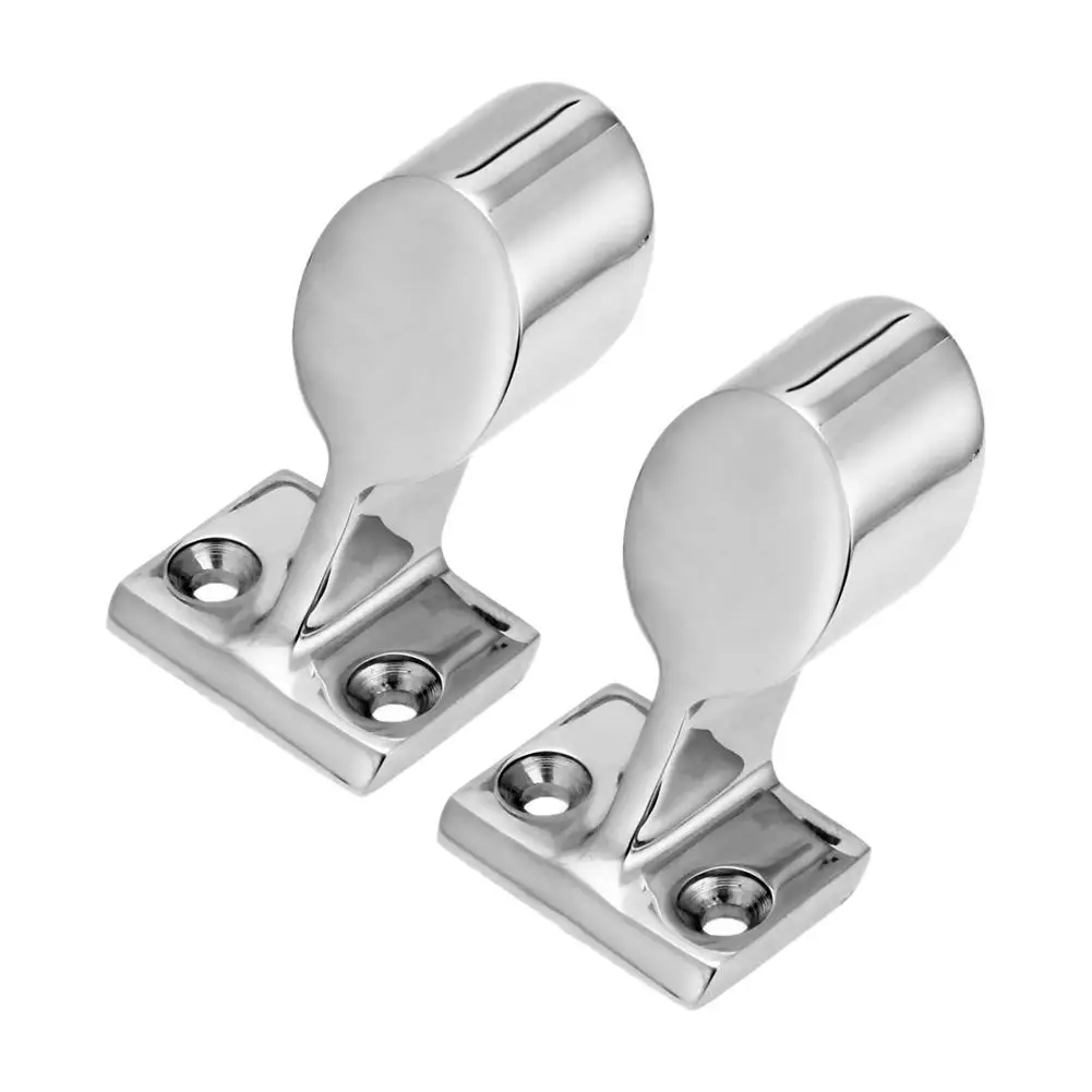 

2Pcs Silver Marine Boat 1" 25mm 60 Degree End Base Stanchion Hand Rail Fitting 316 Stainless Steel