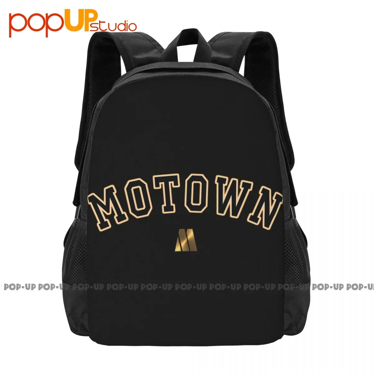 

Y2K Motown Records R&B Blues Rock 2000S Backpack Large Capacity Print New Style Sports Bag Bags For Travel