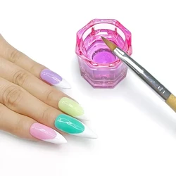 2 件 Dappen Dish Cups for Nail Art Acrylic Liquid, Pinkish/Blue Glass Nail Monomer Liquid Bowl Dampen Dish Acrylic Powder Holde