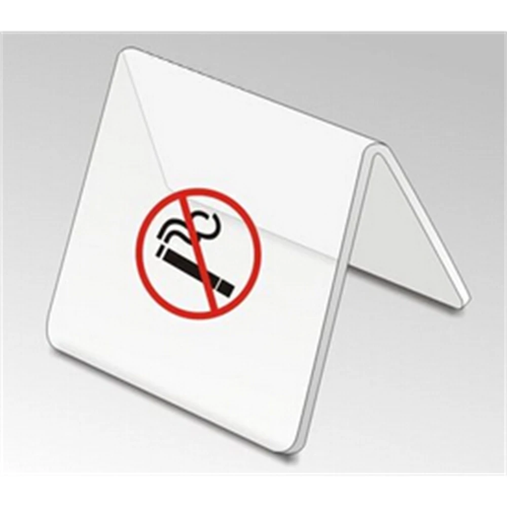 5 Pcs Acrylic No Smoking Warn Table Tablet Stands No Smoking Warning Sign Desktop Stands Sign Plate