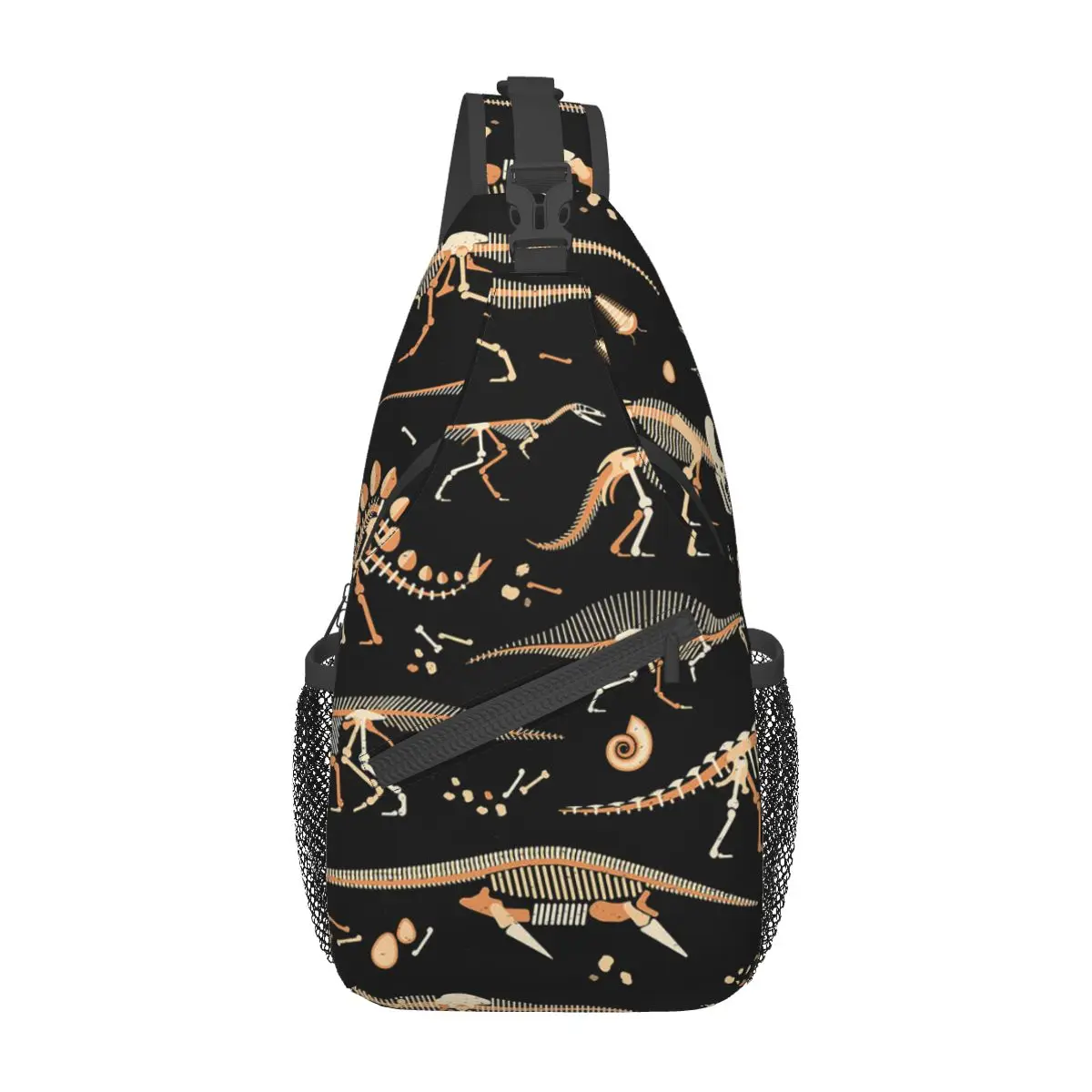 

Dinosaur Fossils Eggs Bones Crossbody Sling Bags Casual Chest Bag Skeleton Shoulder Backpack Daypack for Travel Hiking Travel