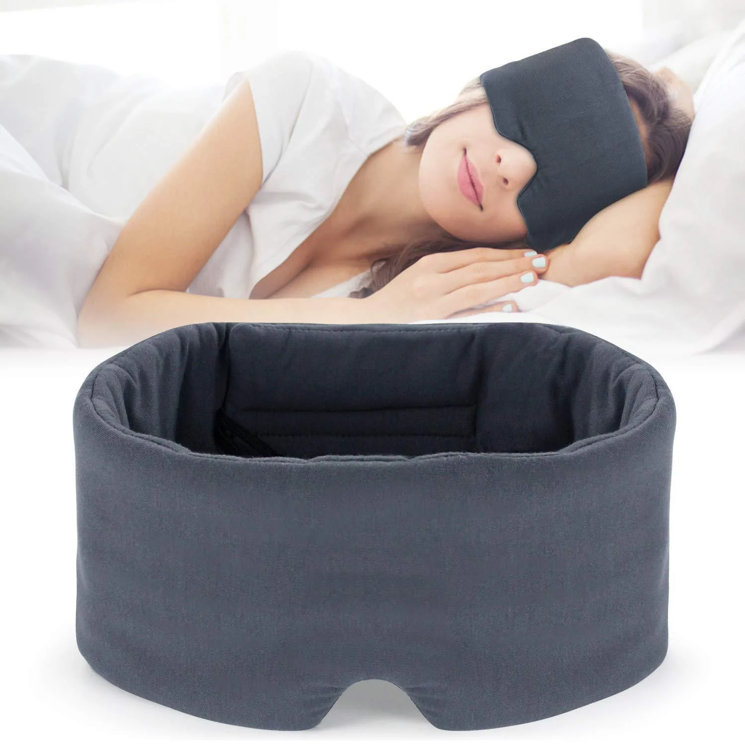 

Cotton Sleep Mask Eyepatch Blackout for Sleeper Soft Portable Blackout Eye Covers for Women Men Travel Eyepatch Sleeping Mask