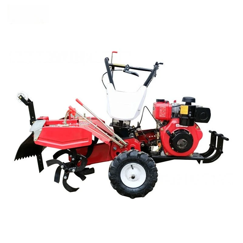 

Multifunctional 4WD Walk-behind Weeder Mini Rotary Tiller Plow for Greenhouse Orchard Farm Garden Daily Cultivation Work