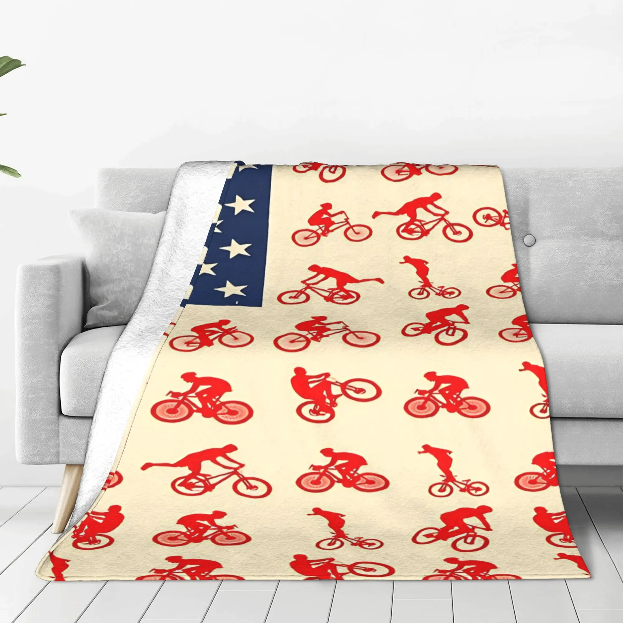 1PC Extreme Sports BMX Racing Home Room Decorations Winter Blankets For Adults Bedding Home Interior Sofa Knee