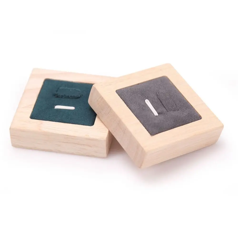 Soporte para anillos, estuche de madera para presentación de joyería, accesorios para presentación de joyería, estante de exhibición para anillos, pendientes, organizador de anillos, Color sólido