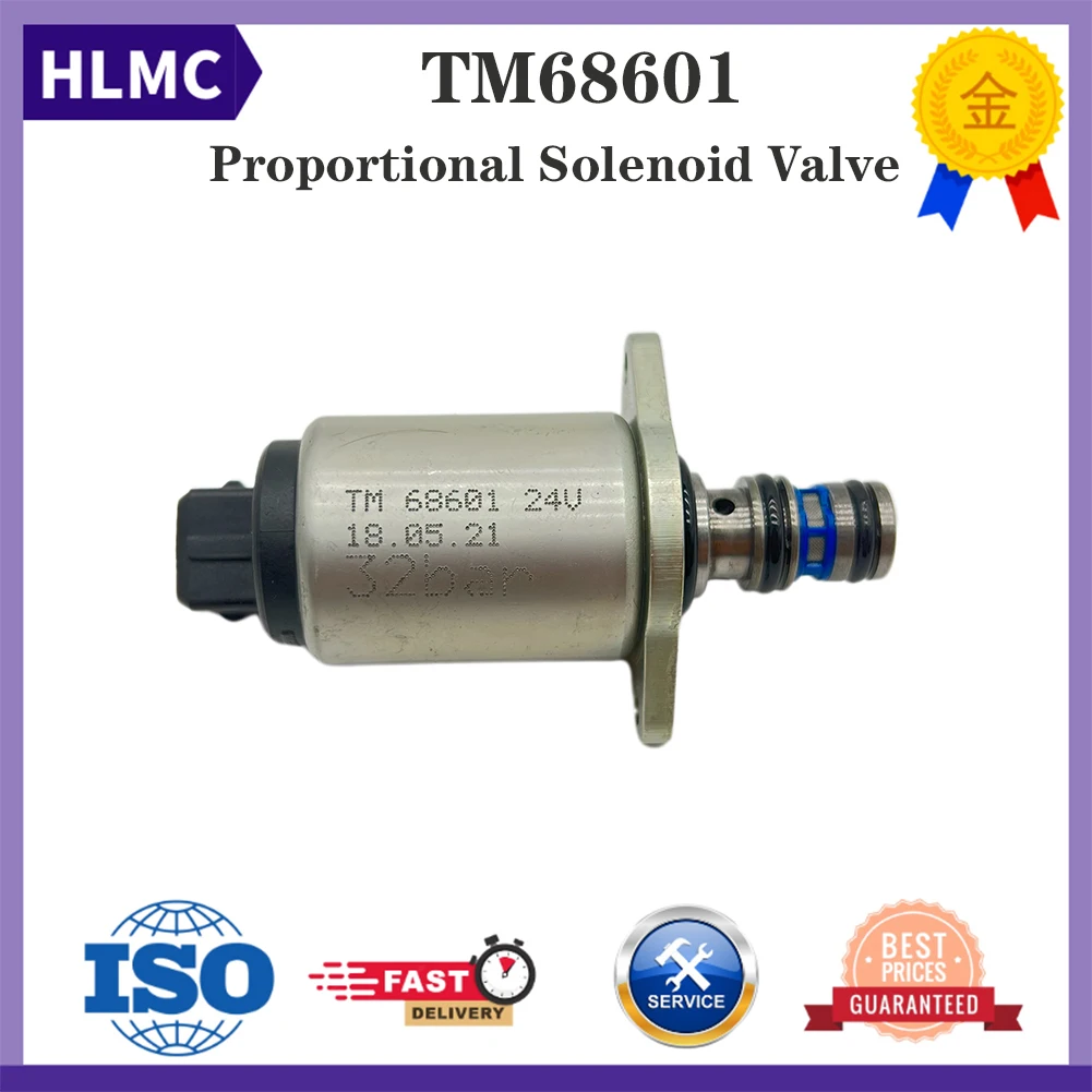 

Excavator Construction Machinery Accessories Hydraulic Pump Solenoid Valve 24V 32Bar Proportional Pilot Solenoid Valve TM68601