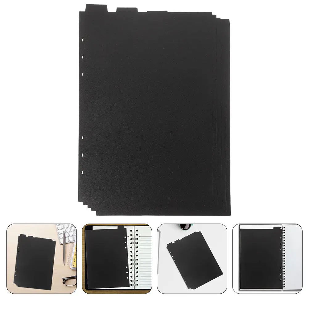 

10Pcs Punched Binder Dividers Plastic Page Dividers for Loose Leaf Notebook Folder Index Tabs Classification Labels Note Taking