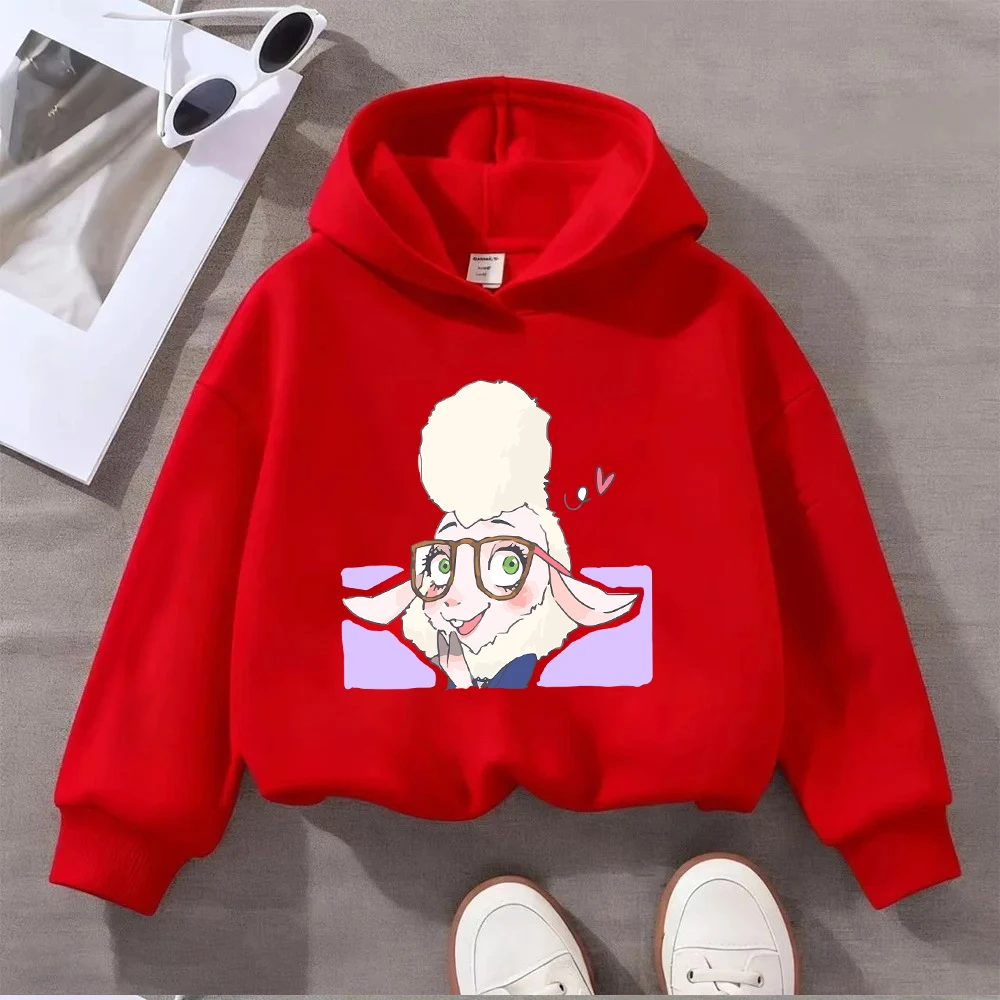 

Disney Cute Sheep Glasses Print Hoodie Women Men Casual Long Sleeve Pullover Sweatshirt Fashion Cartoon Animal Graphic Hooded To