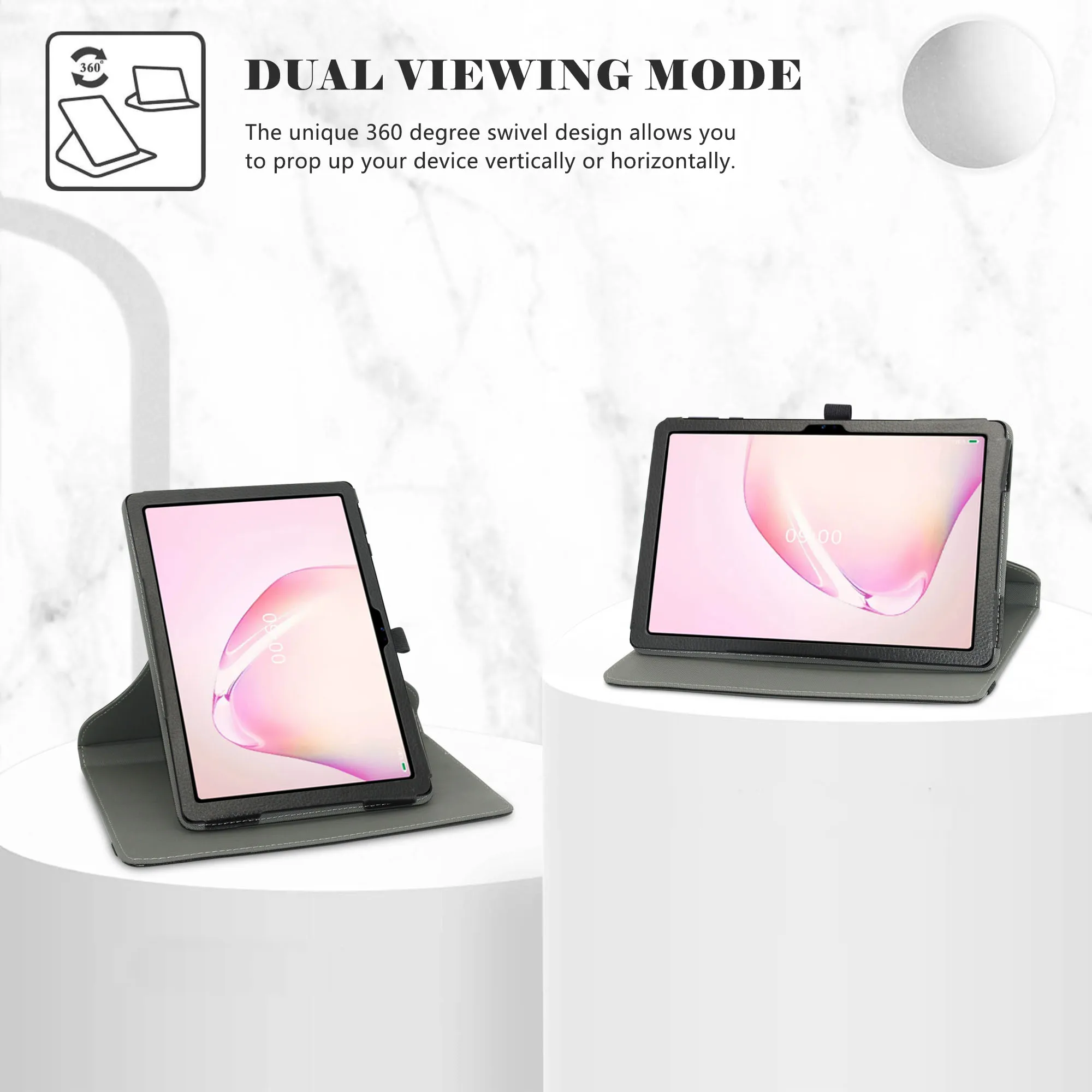 360 Degree Rotary Rotating PU Leather Cover For Walmart Onn 10 10 Inch 2024  Tablet (Not Fit Other Onn 10 Inch Tablet）