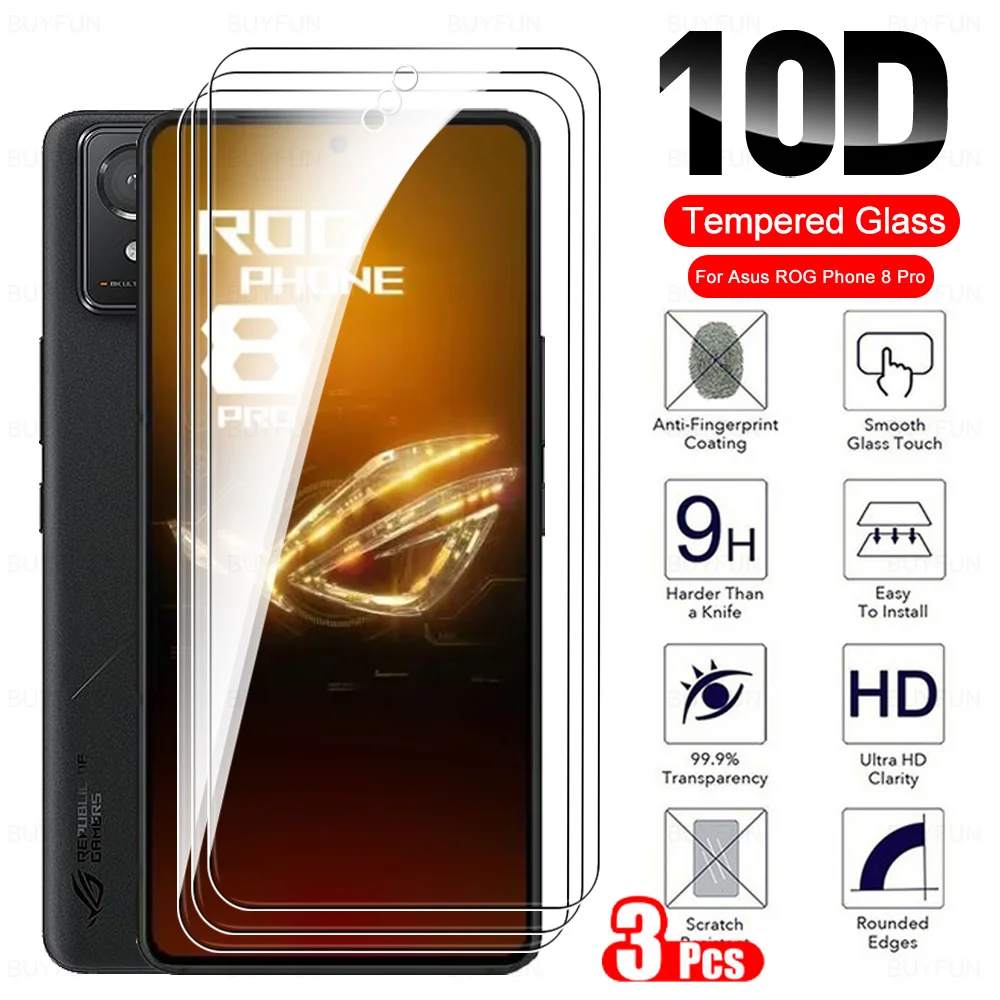 

Стекло с полным покрытием для Asus Rog Phone 8 Pro, 3 шт.