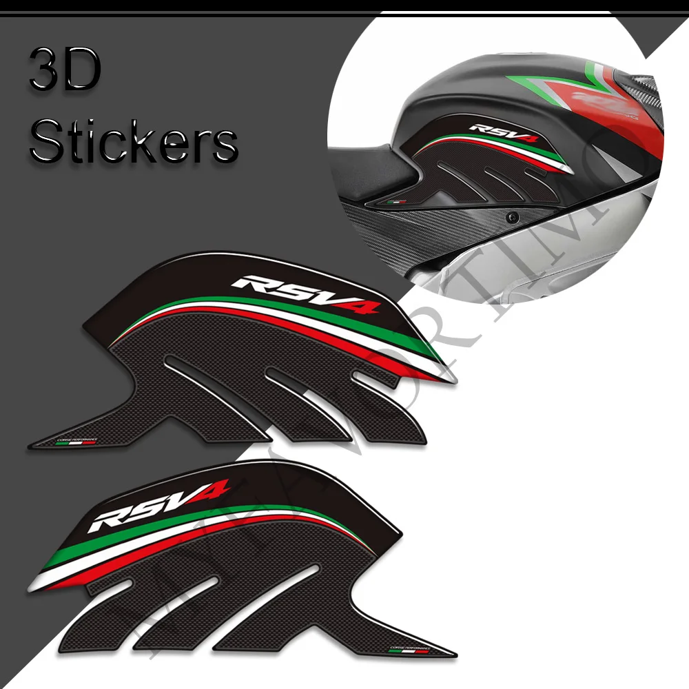 2009 - 2020 2021 2022 für Aprilia RSV4 1100 Motorrad Tankpad Griffe Gas Heizöl Kit Knie 3D aufkleber Decals Protector