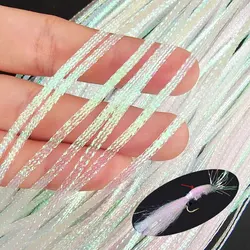 3mm Corrugated Flash Strands Glow Flash Iridescent Flashbou Synthetic Fly Tying Materials Simulates Fish Scales DIY Fishing Lure