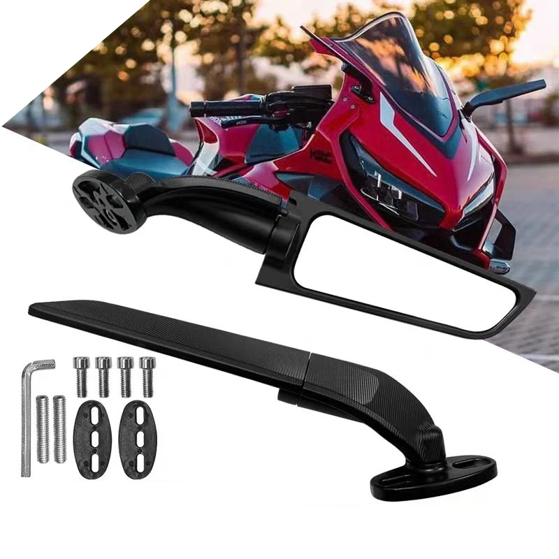 

Универсальное мотоциклетное зеркало заднего вида с ветровым крылом для уличных гонок, спортивный велосипед Honda CBR Kawasaki Ninja Suzuki GSX Ducati Series